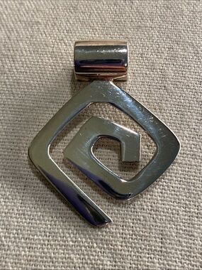 Silpada S0337 Sterling Silver Modernist Spiral Pendant Retired 925